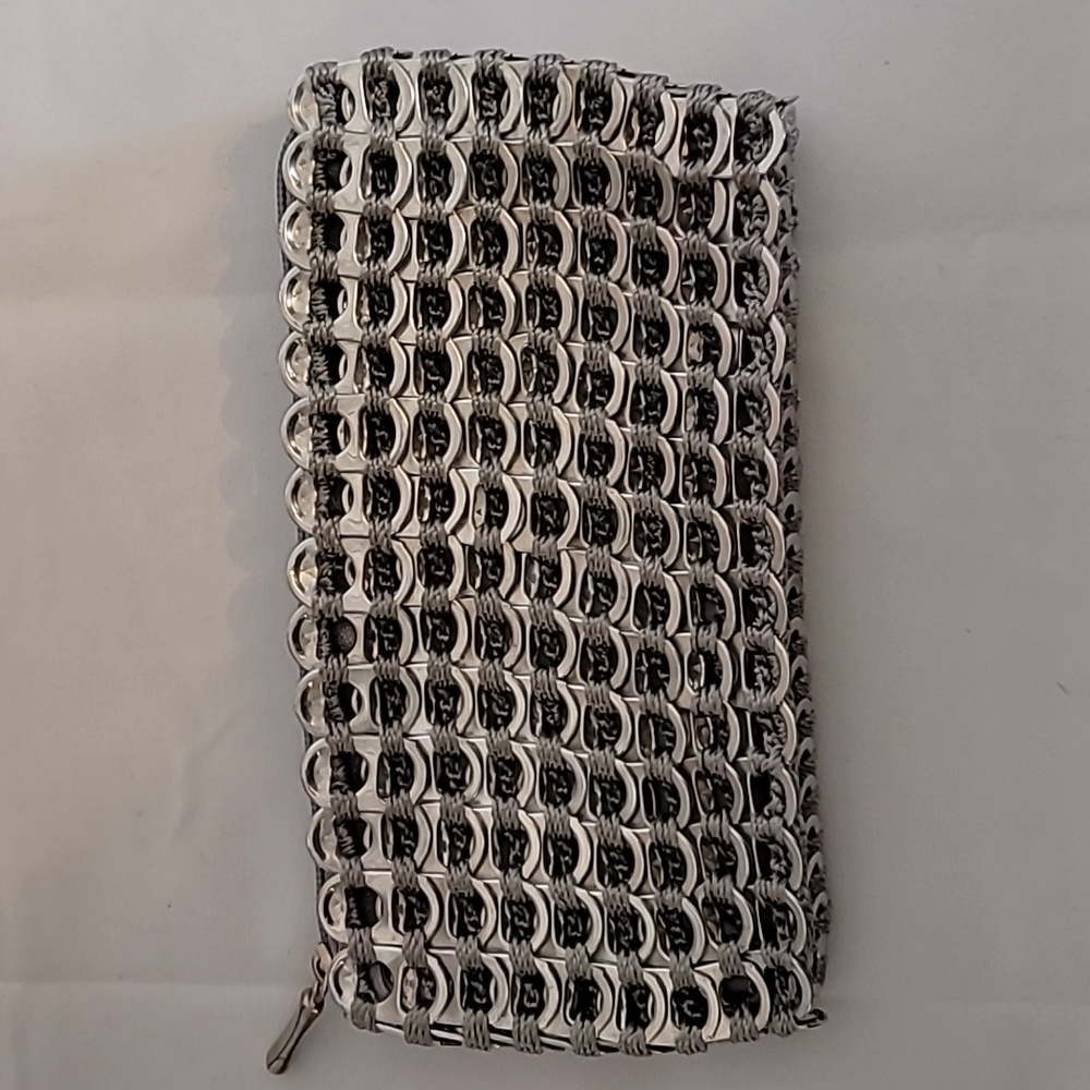 Escama studio upcycled pop top clutch